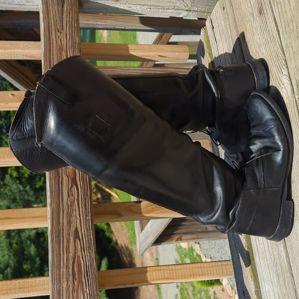 Vintage 1980's English Equestrian Handmade Genuine Leather Riding Boots USA - Picture 3 of 14